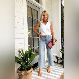 JCrew wide leg cropped jean